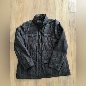 Eileen Fisher Black Womans Jacket With Retractable Hood Size XL